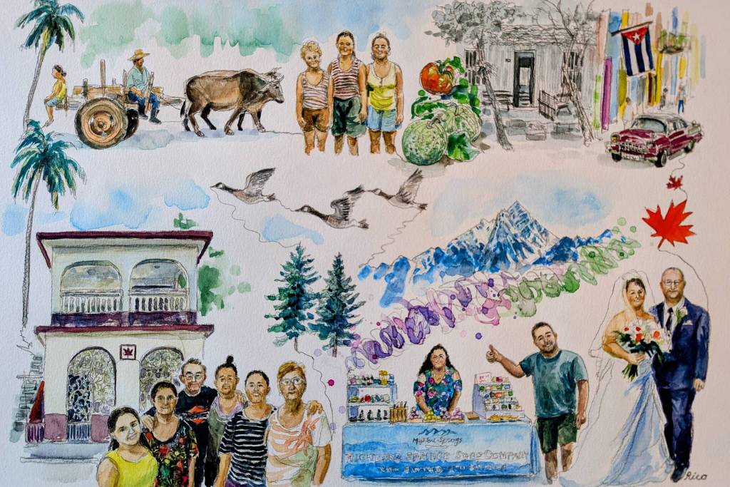 The Art of Migration is a 2026 exhibition pairing local artists with newcomers in the Columbia Basin and Kootenay Boundary. It showcases art depicting the challenges, triumphs, and stories of migration. The exhibition opens at the Rossland Museum & Discovery Centre on Feb. 10. (Submitted)